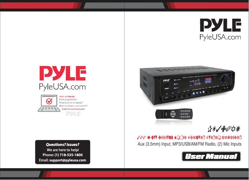 Page 1 de la notice Manuel utilisateur Pyle PT390AU