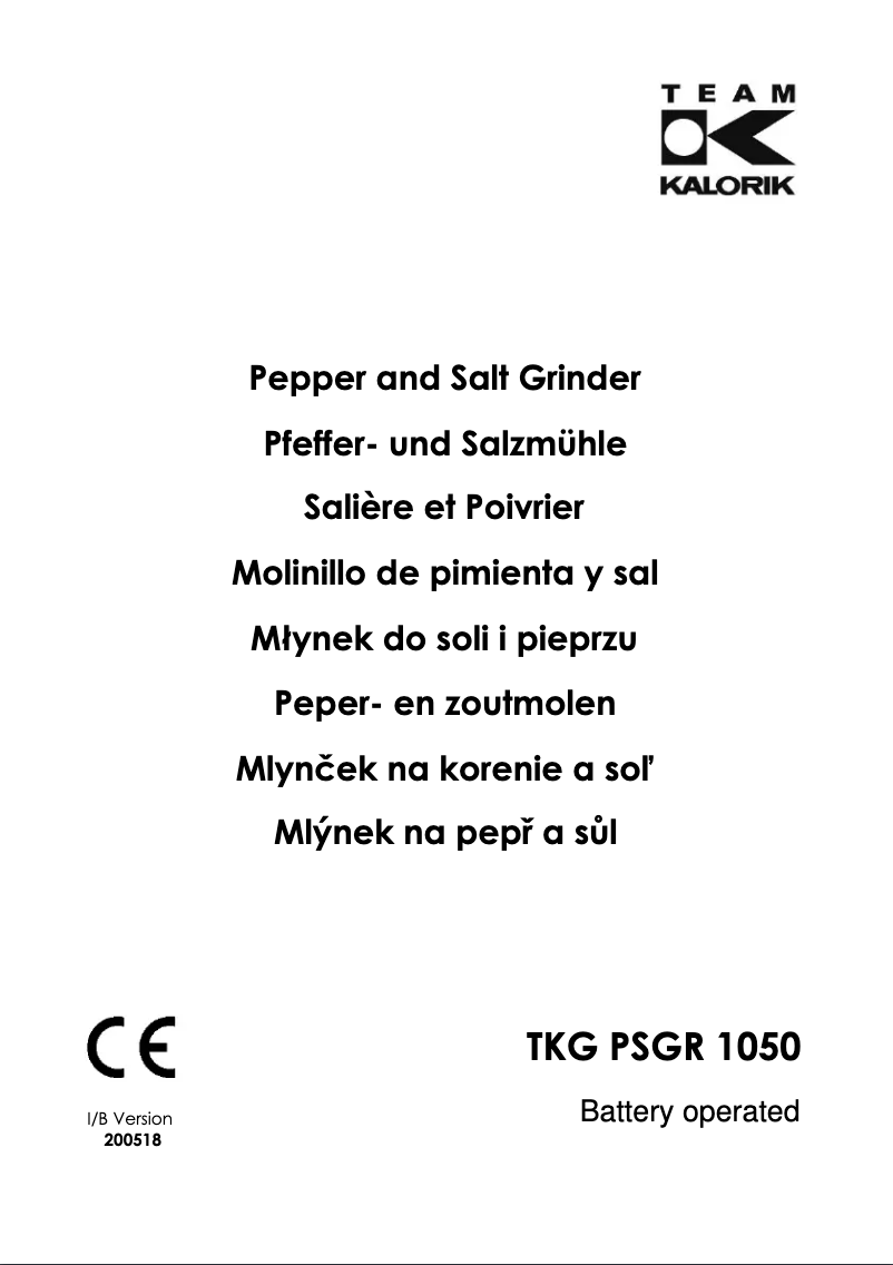 Imagen de la primera página del manual del dispositivo TKG PSGR 1050