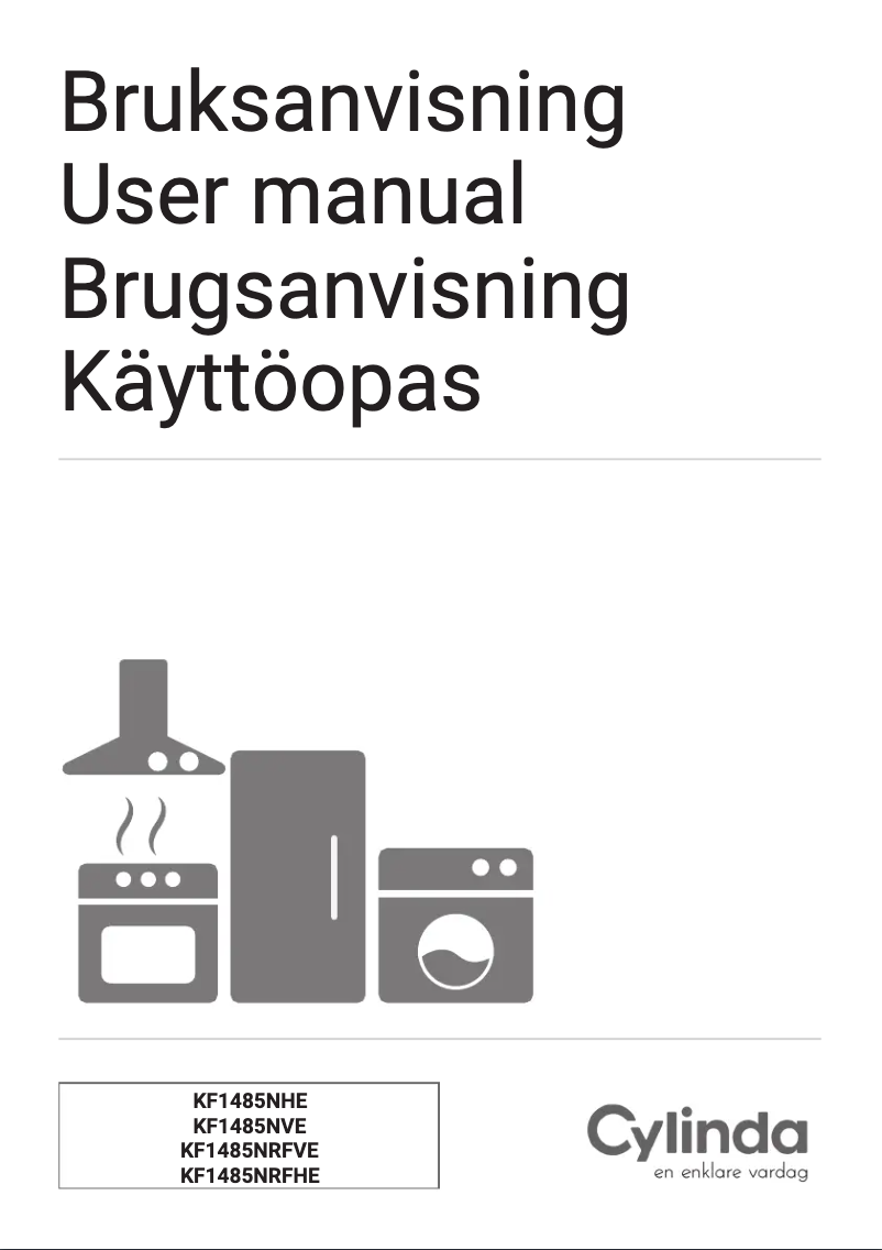 Page 1 de la notice Manuel utilisateur Cylinda KF1485XNRFHE
