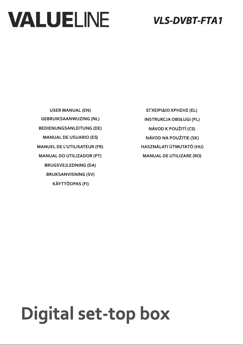 Image de la première page du manuel de l'appareil VLS-DVBT-FTA1