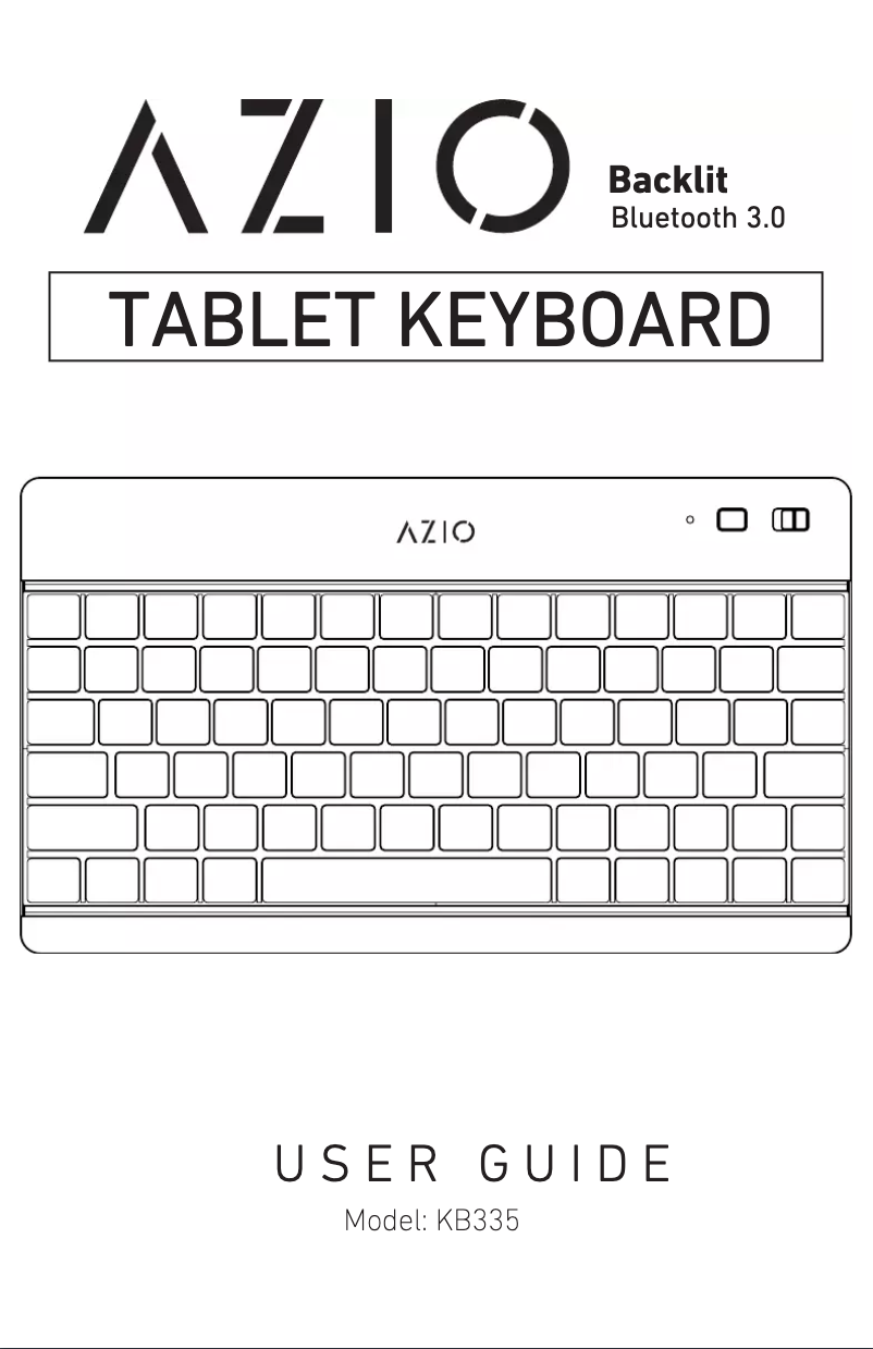 Page n°1 - Manuel utilisateur Azio Bleutooth KB335