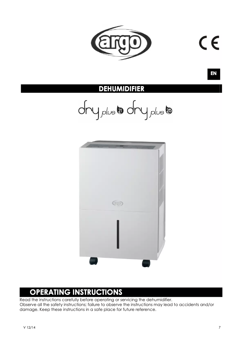 Image de la première page du manuel de l'appareil Dry Plus 21