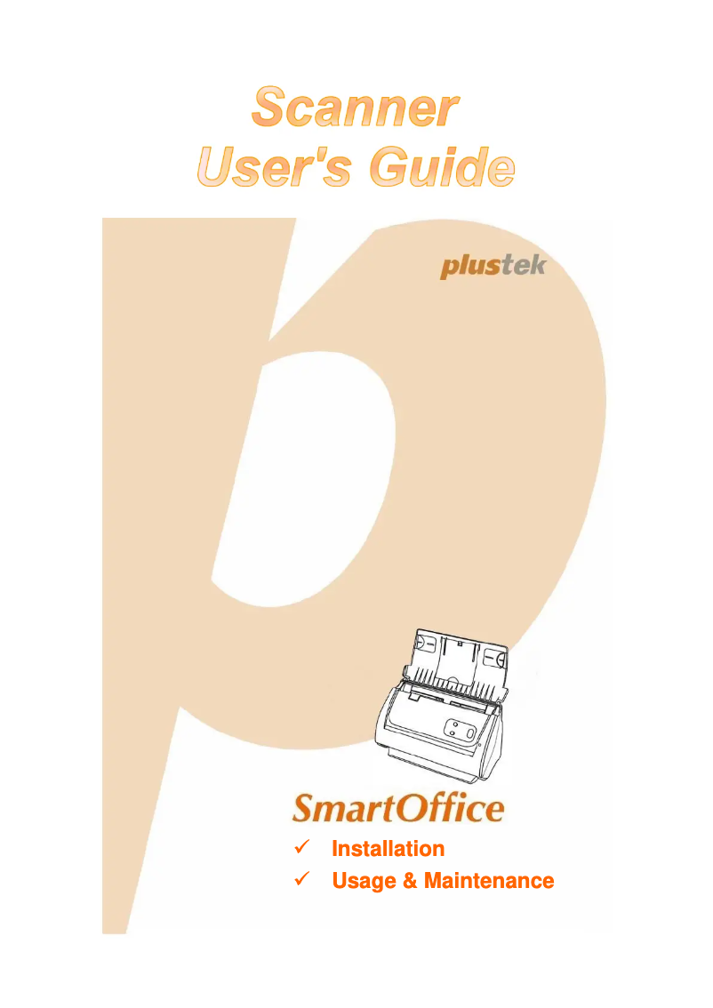 Página 1 del manual Manual de usuario Plustek SmartOffice PS388U