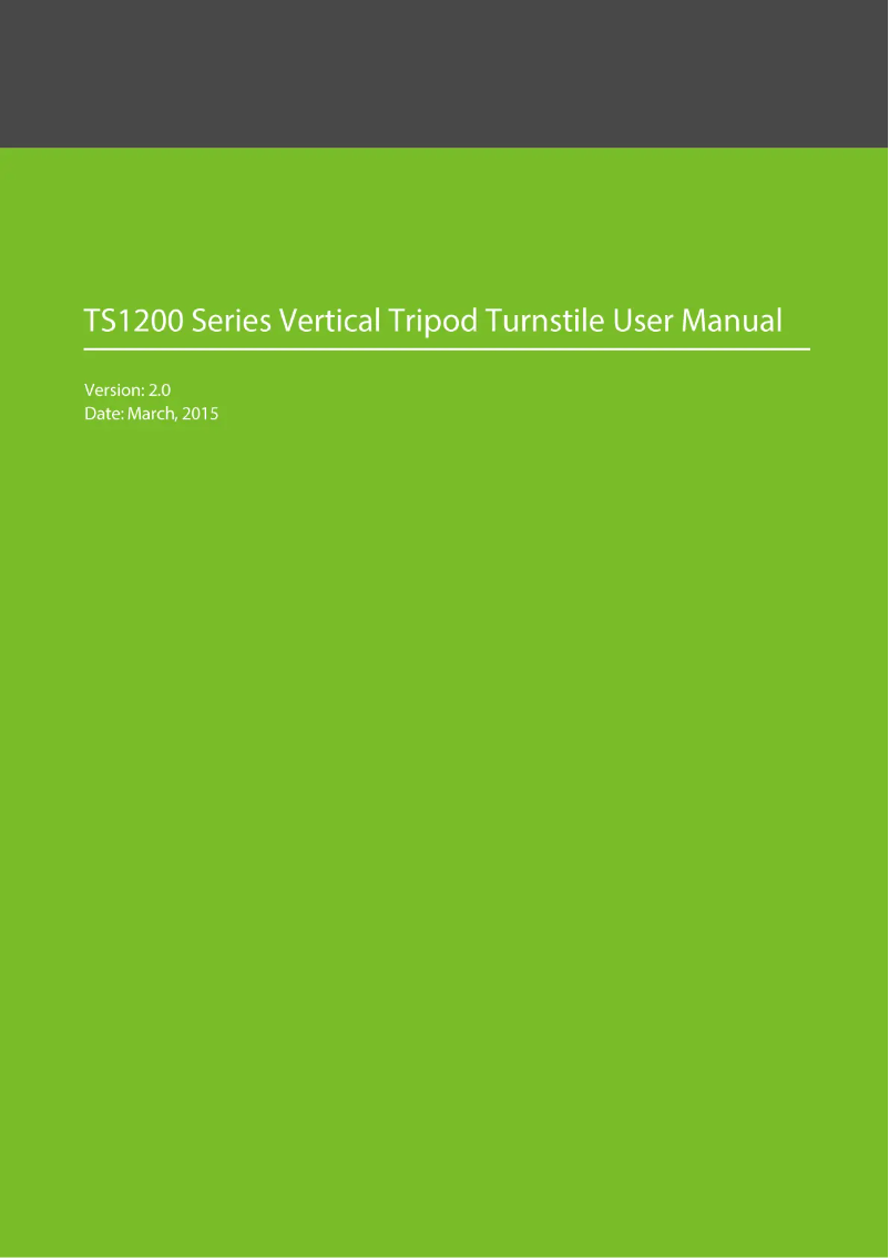 Page 1 de la notice Manuel utilisateur ZKTeco TS1200