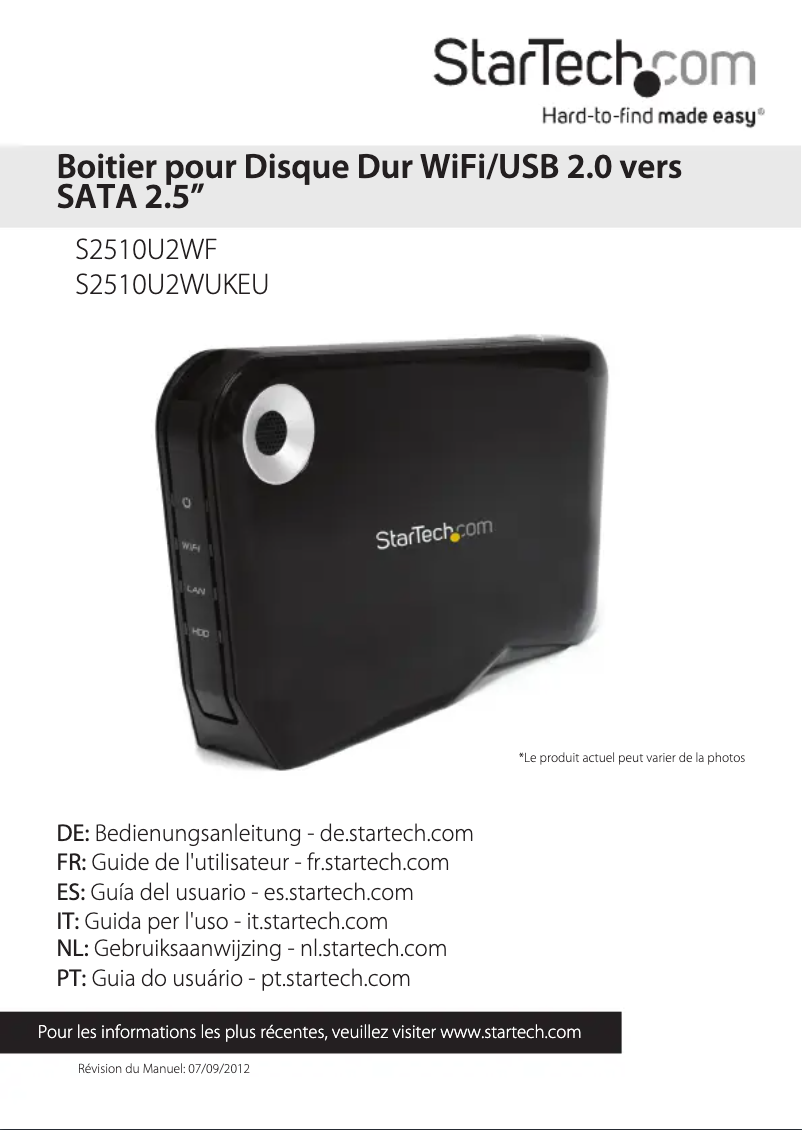 Page n°1 - Manuel utilisateur StarTech.com S2510U2WUKEU