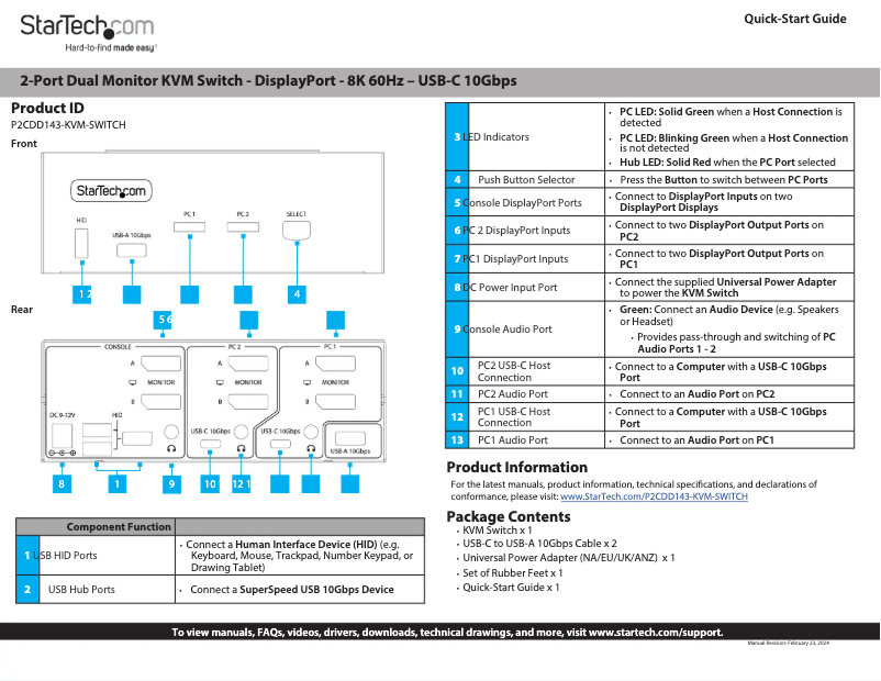 Image de la première page du manuel de l'appareil P2CDD143-KVM-SWITCH