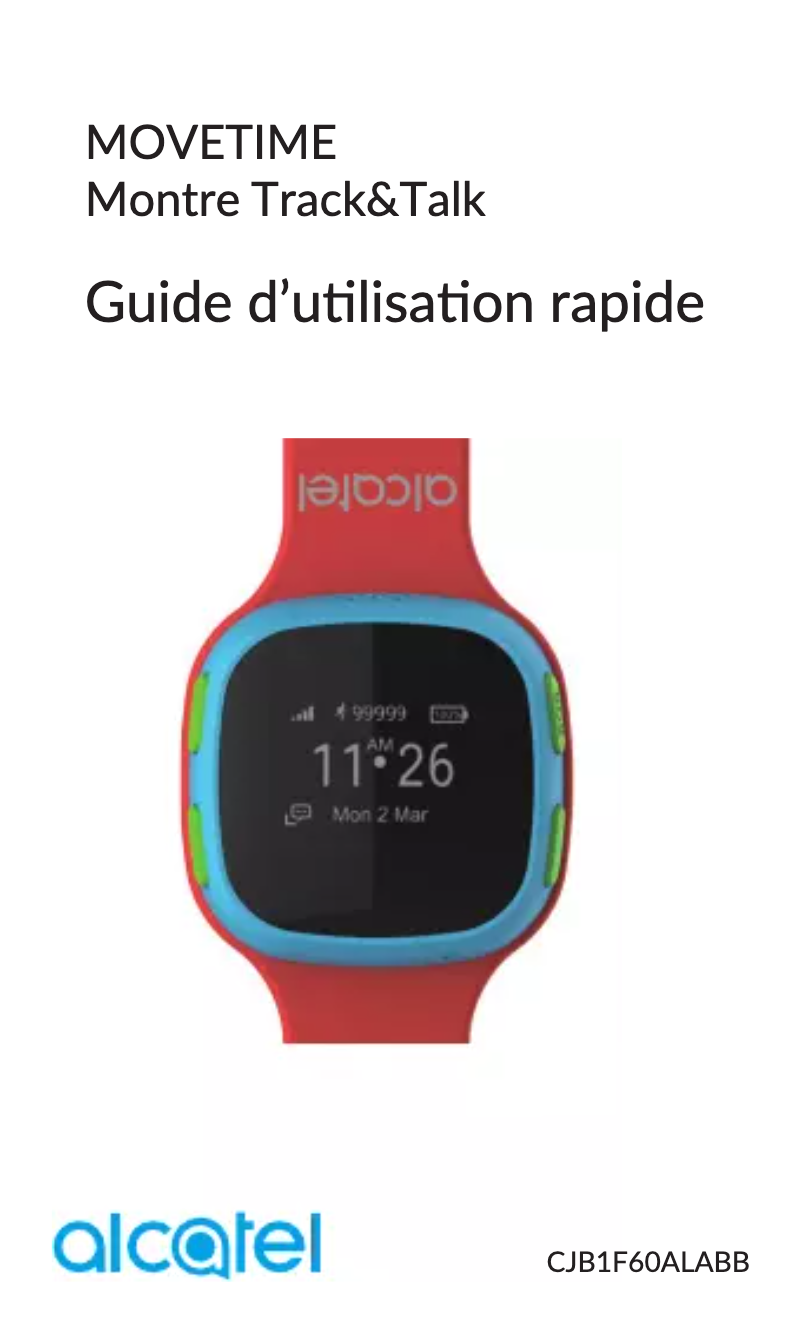 Page 1 de la notice Manuel utilisateur Alcatel Move Time SW10