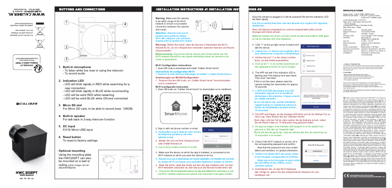 Image de la première page du manuel de l'appareil HWC202PT