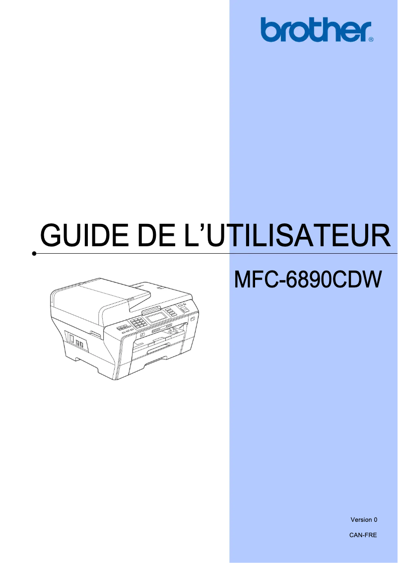 Image de la première page du manuel de l'appareil MFC-6890CDW