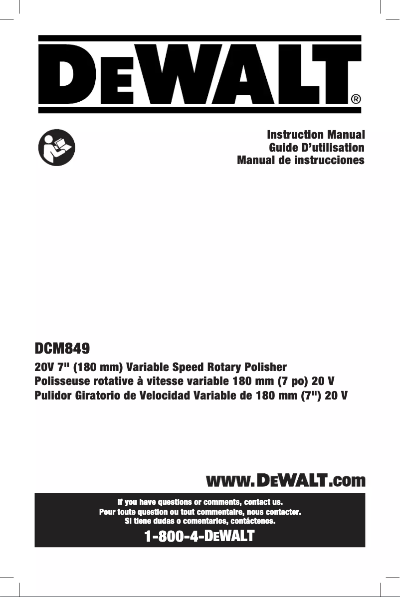 Página 1 del manual Manual de usuario DeWalt DCM849