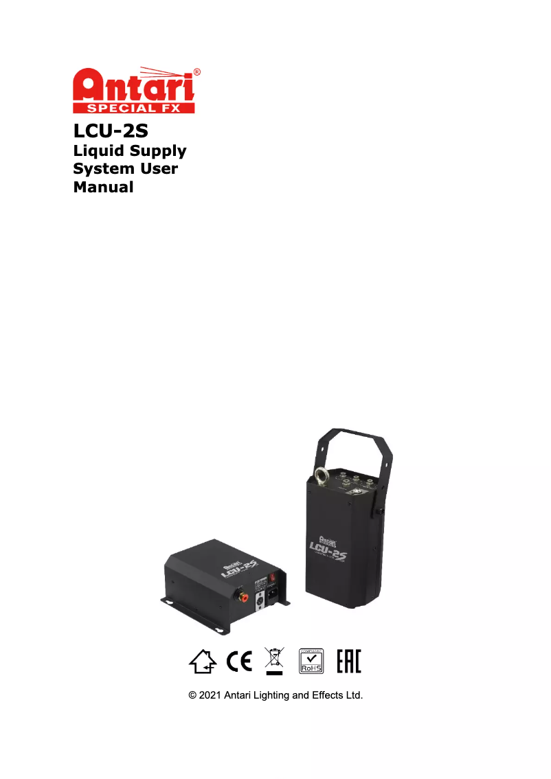 Page 1 de la notice Manuel utilisateur Antari LCU-2S