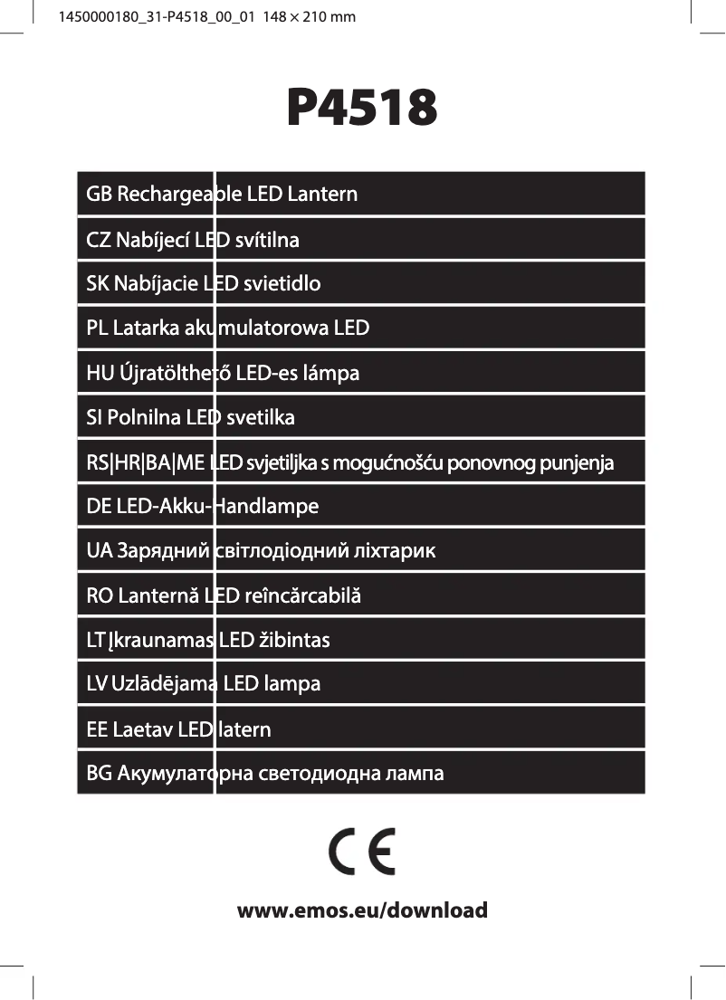 Page 1 de la notice Manuel utilisateur Emos P4518