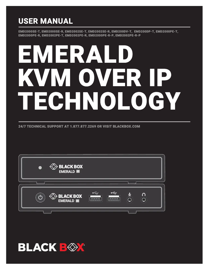 Page n°1 - Manuel utilisateur Black Box Emerald EMD2000-RMK2
