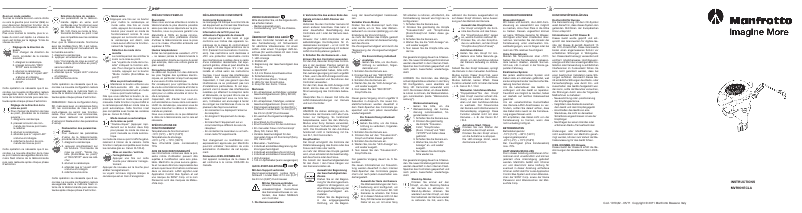 Page n°1 - Manuel utilisateur Manfrotto MVR901ECLA