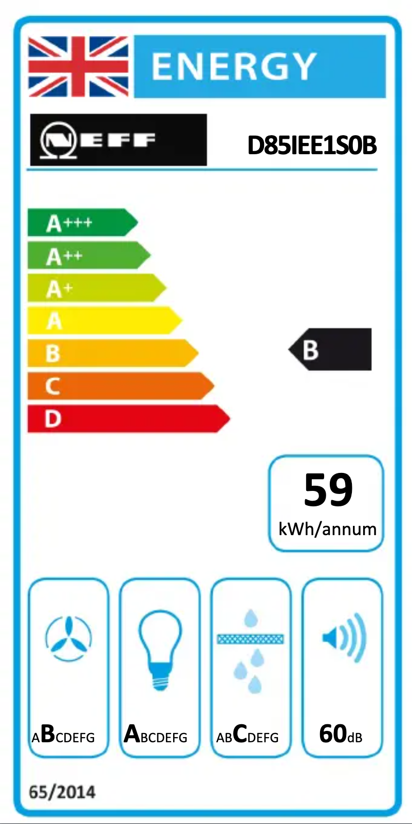 Page n°1 - Label énergétique Neff D85IEE1S0B