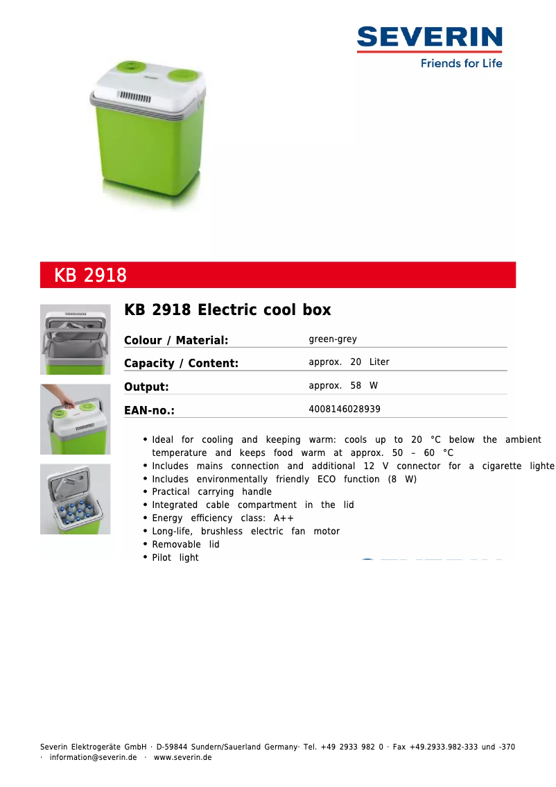 Image de la première page du manuel de l'appareil KB 2918