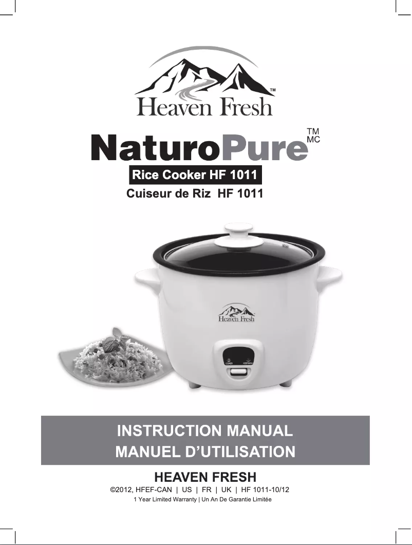 Page n°1 - Manuel utilisateur Heaven Fresh HF 1011