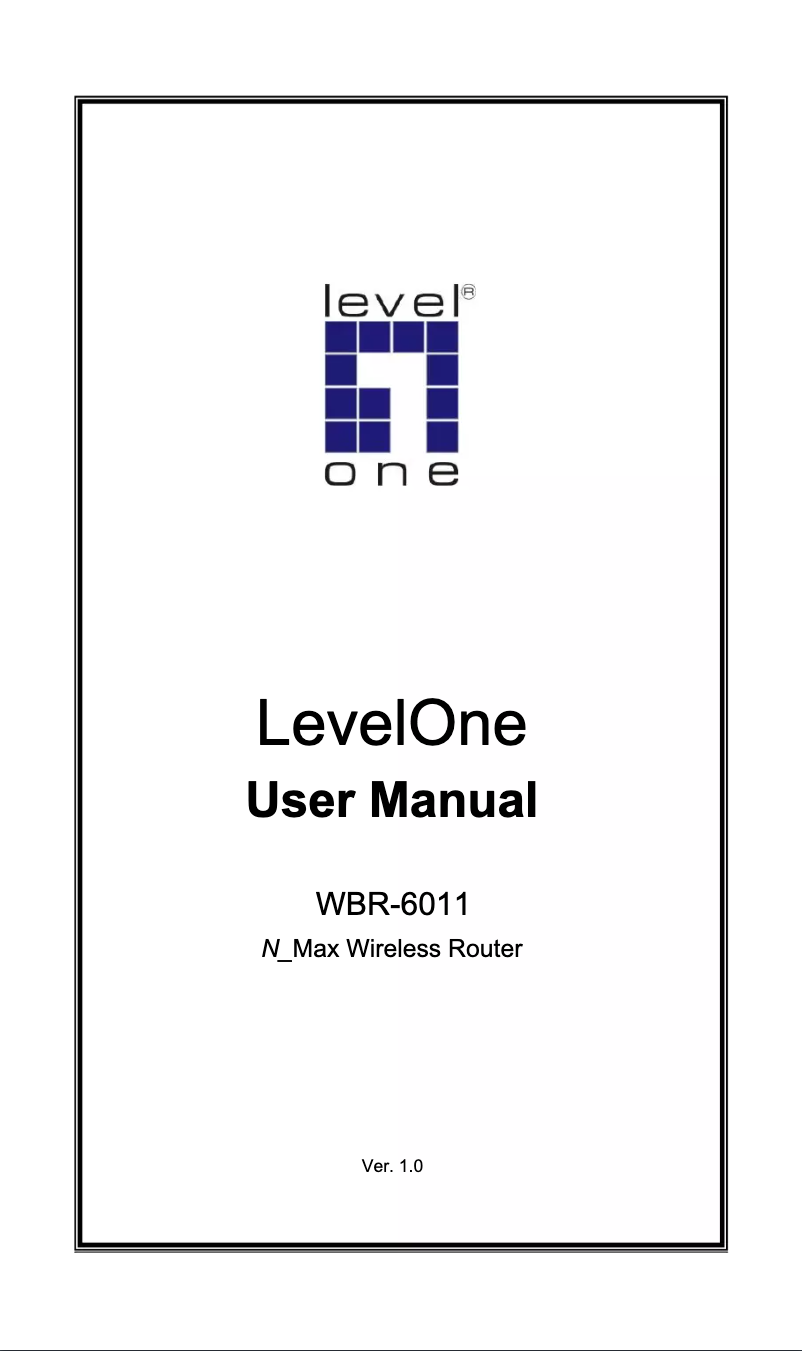 Page n°1 - Manuel utilisateur LevelOne WBR-6011