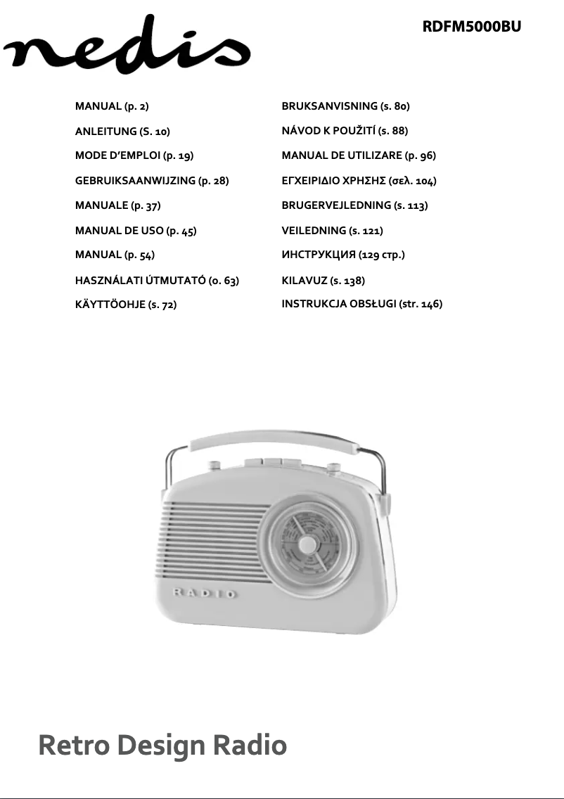 Image de la première page du manuel de l'appareil RDFM5000BU