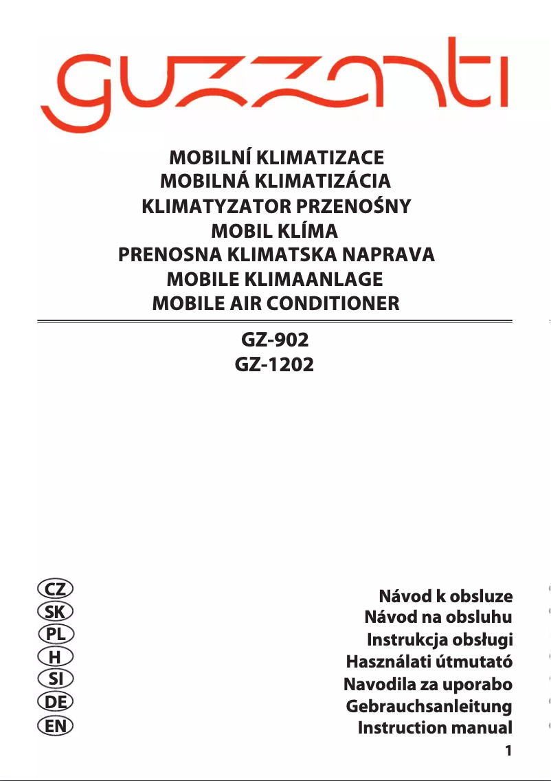 Image de la première page du manuel de l'appareil GZ-1202