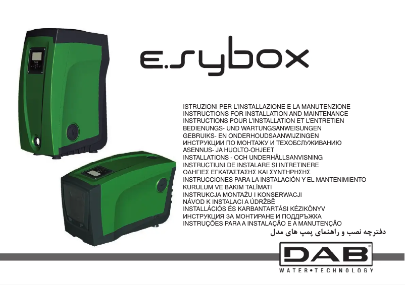 Page 1 de la notice Manuel utilisateur DAB EsyBox Diver