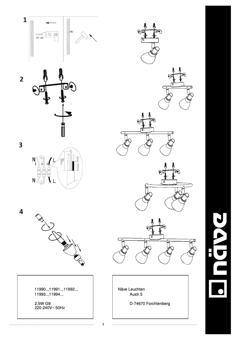 Page n°1 - Manuel utilisateur Näve Feltre