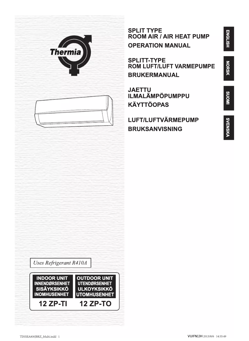 Image de la première page du manuel de l'appareil Aura