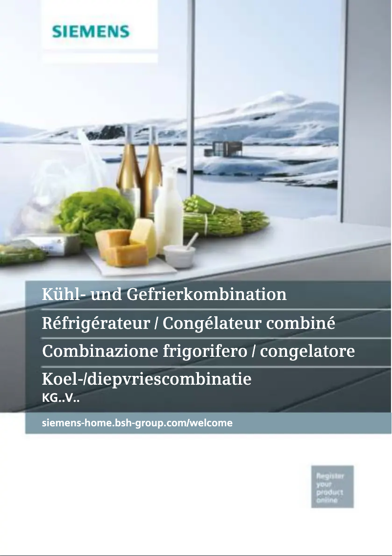 Image de la première page du manuel de l'appareil KG39VUL31