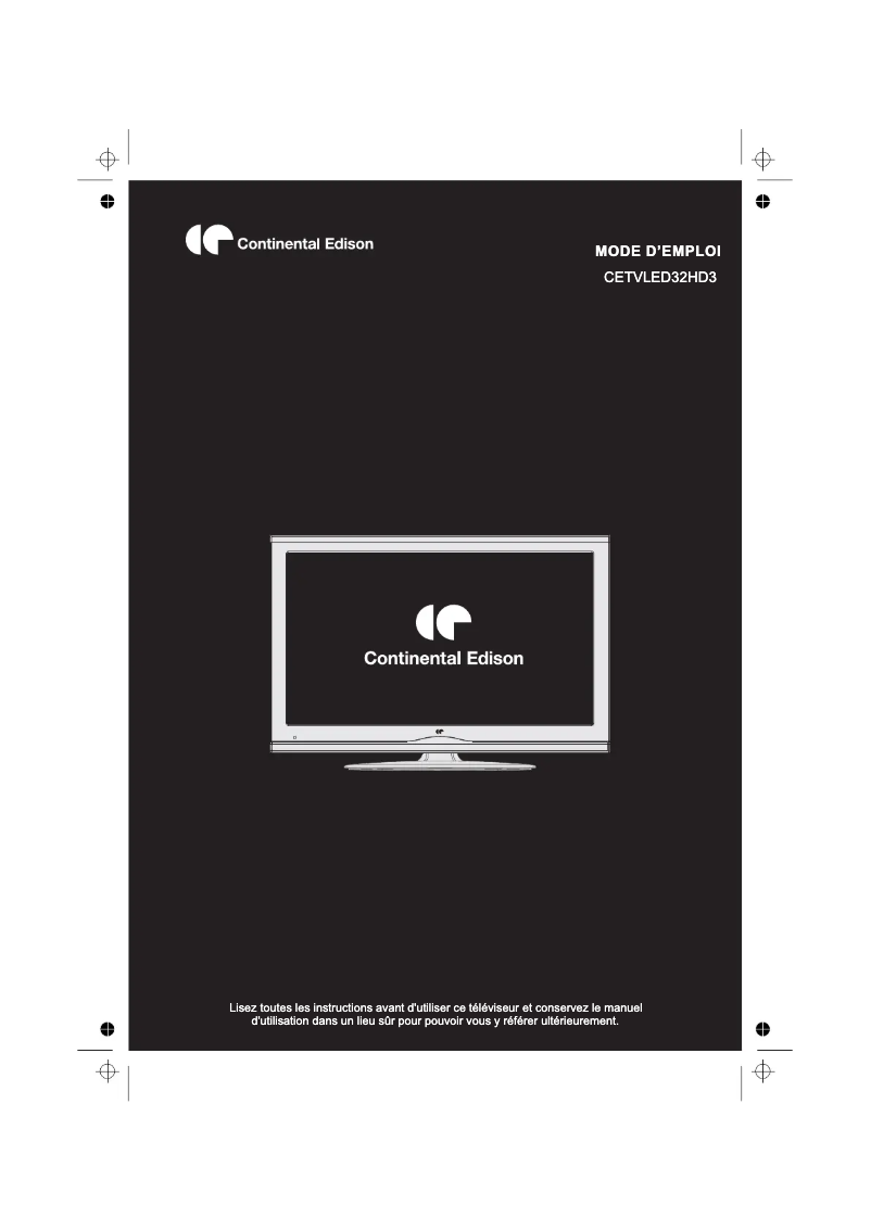 Image de la première page du manuel de l'appareil CETVLED32HD3
