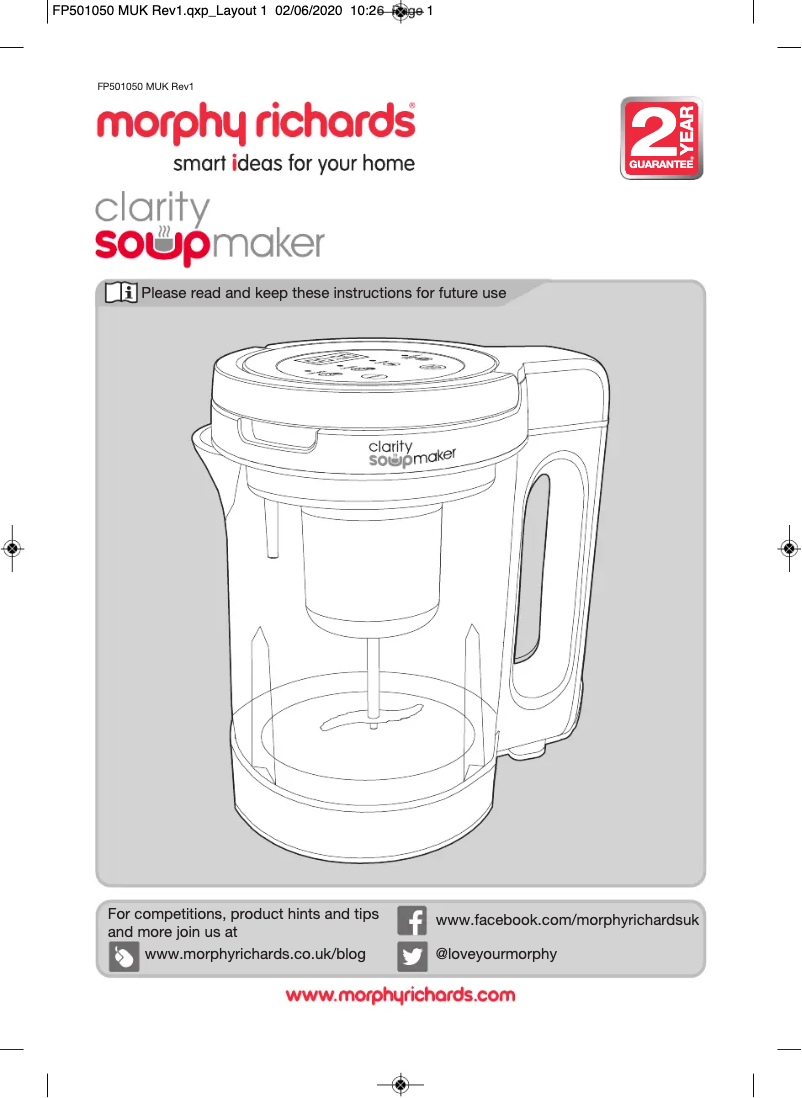 Image de la première page du manuel de l'appareil Clarity 501050