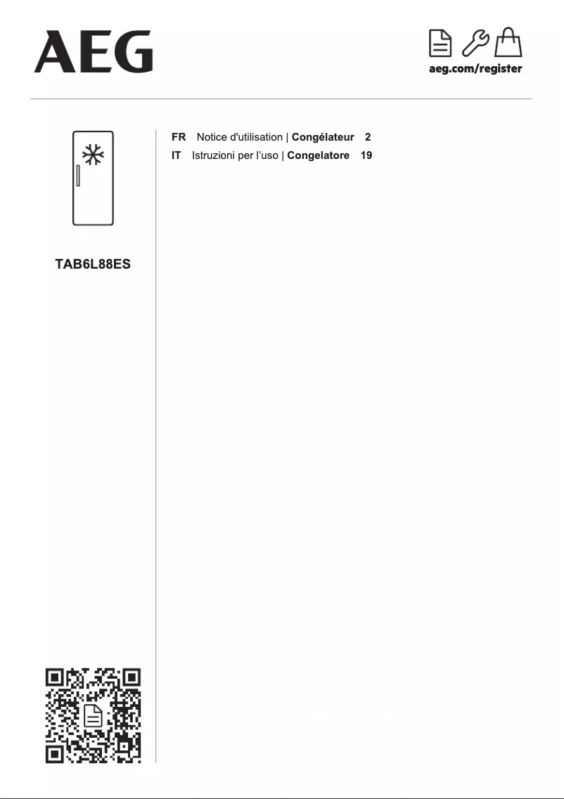 Page n°1 - Manuel utilisateur AEG TAB6L88ES