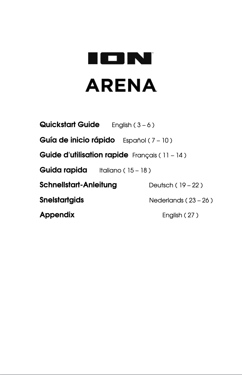 Página 1 del manual Manual de usuario ION Arena