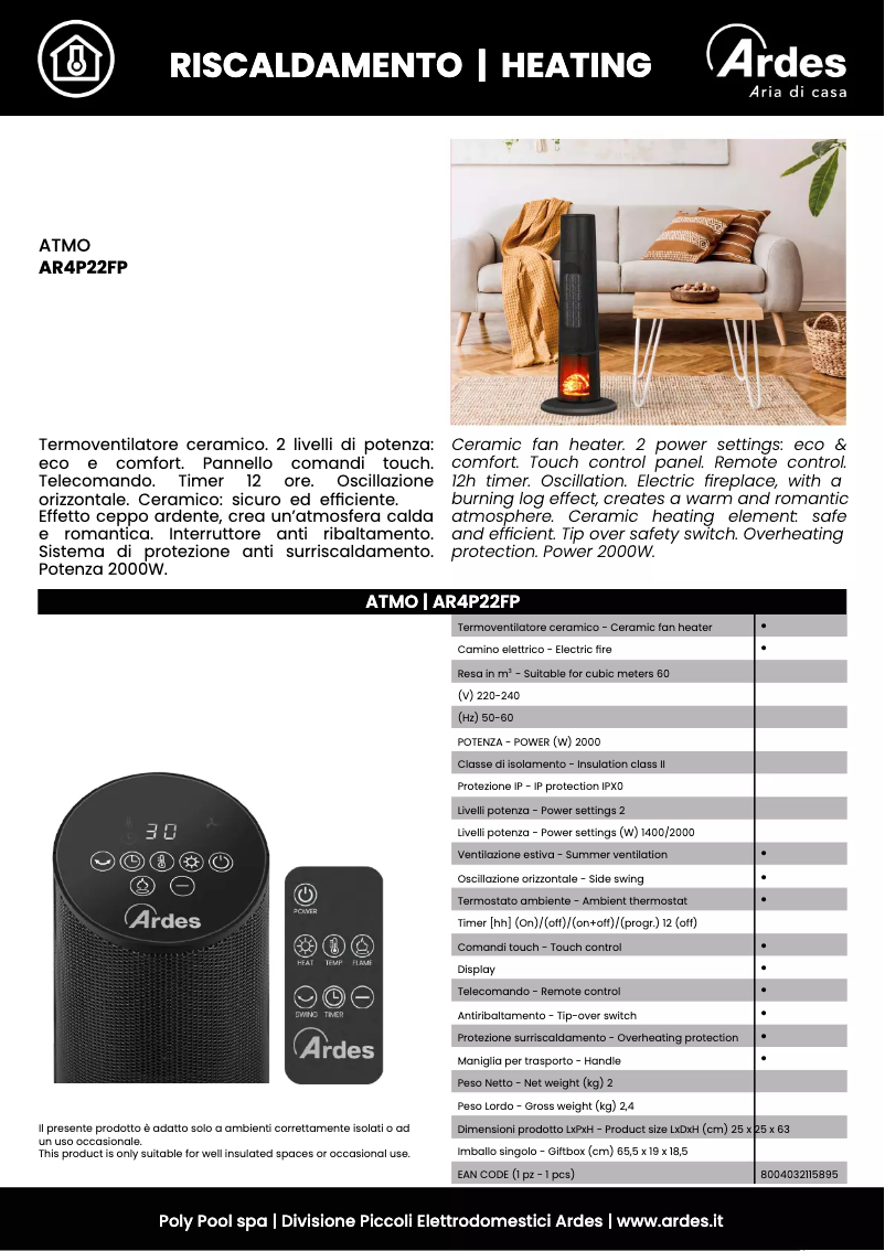 Image de la première page du manuel de l'appareil AR4P22FP