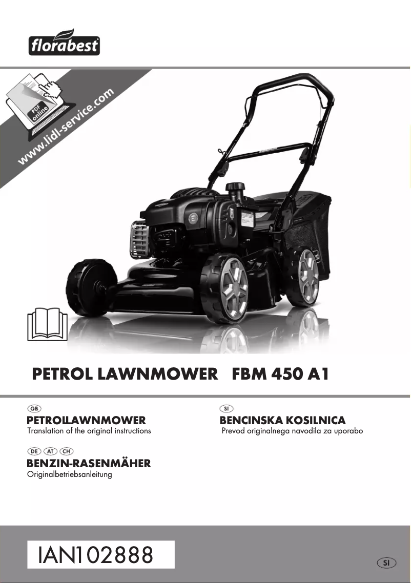 Page 1 de la notice Manuel utilisateur Florabest FBM 450 A1