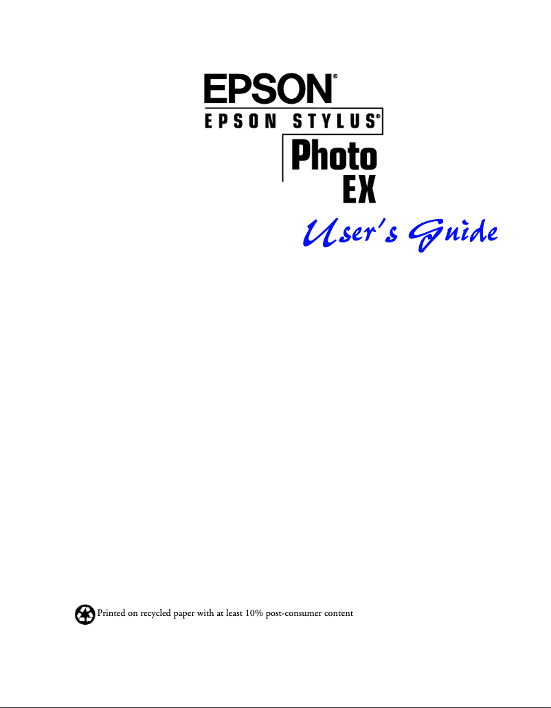 Página 1 del manual Manual de usuario Epson Stylus Photo EX