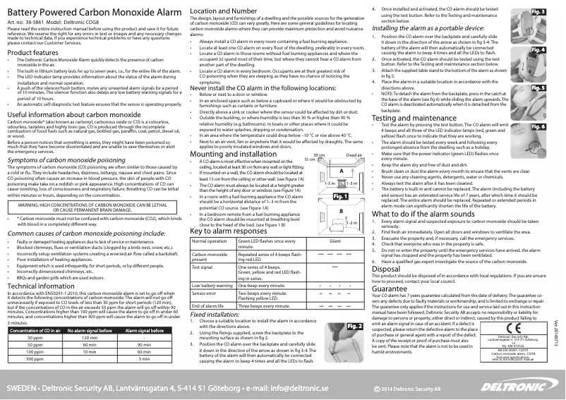 Page 1 de la notice Manuel utilisateur Deltronic COG8