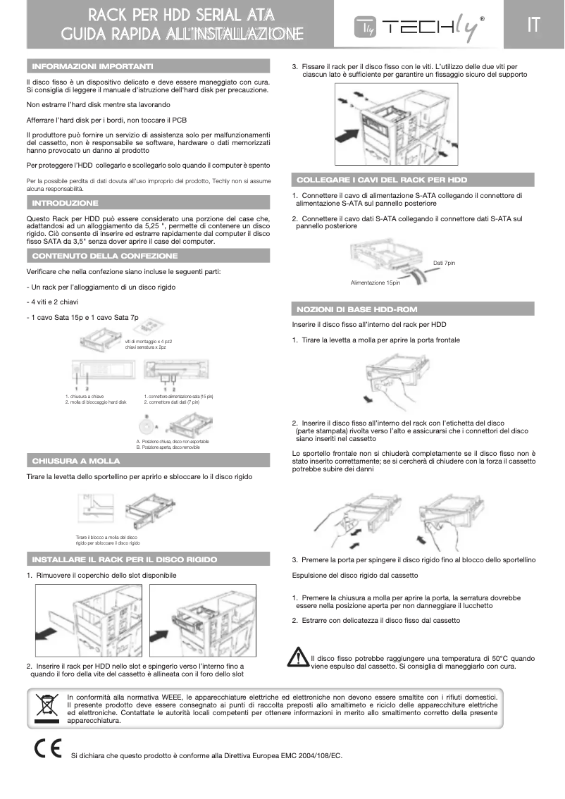 Page 1 de la notice Manuel utilisateur Techly ICA-FF 3-35