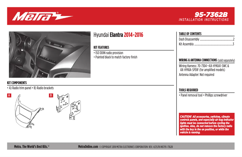 Image de la première page du manuel de l'appareil 95-7362B