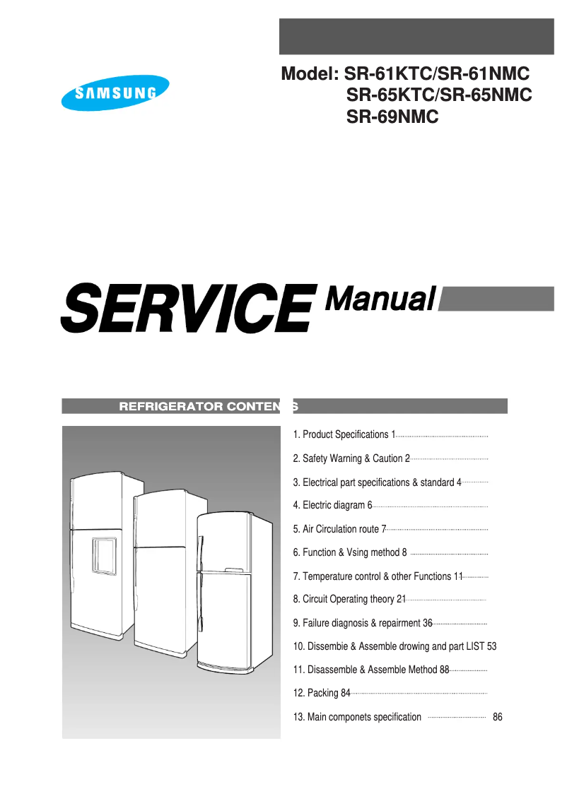 Image de la première page du manuel de l'appareil SR-67KTC