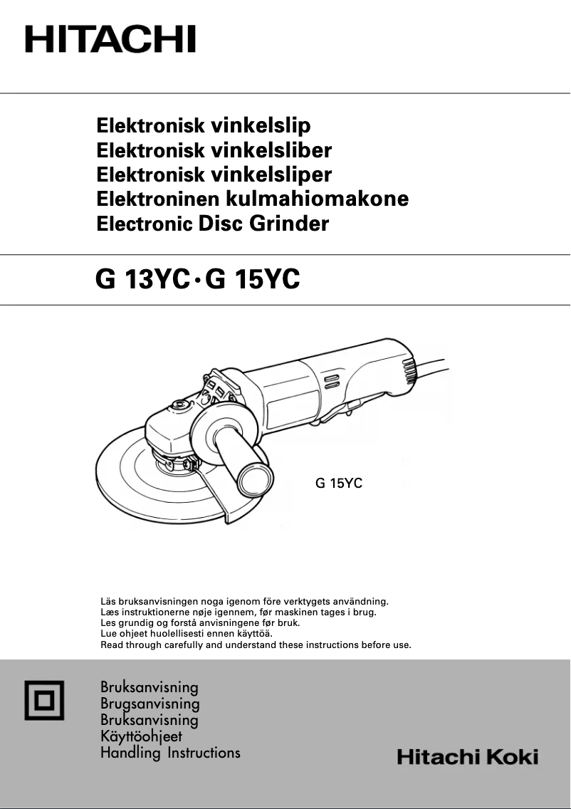 Page n°1 - Manuel utilisateur Hitachi G 13YC