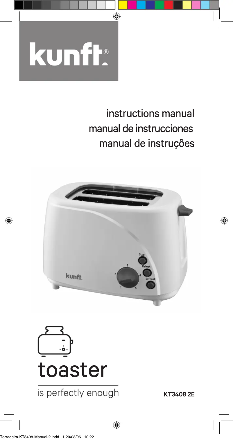 Image de la première page du manuel de l'appareil KT3408 2E