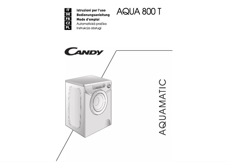 Image de la première page du manuel de l'appareil AQUA 800T - 45