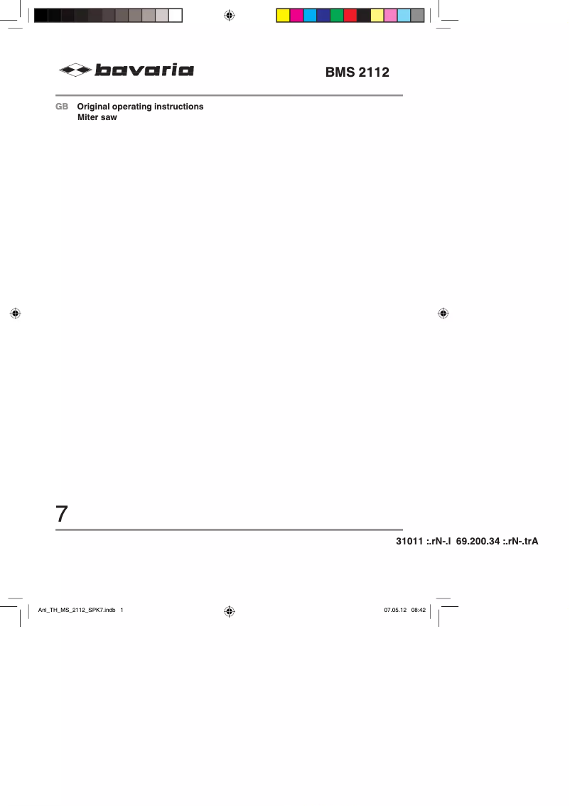 Página 1 del manual Manual de usuario Bavaria BMS 2112