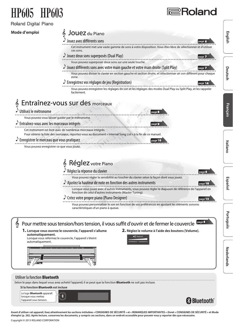 Imagen de la primera página del manual del dispositivo HP603