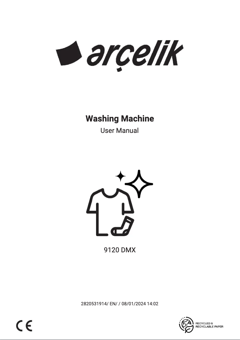 Page n°1 - Manuel utilisateur Arçelik 9120 DMX