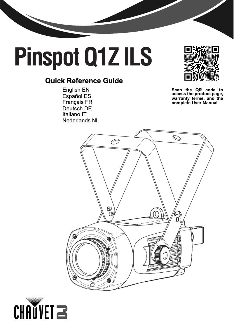 Image de la première page du manuel de l'appareil Pinspot Q1Z ILS