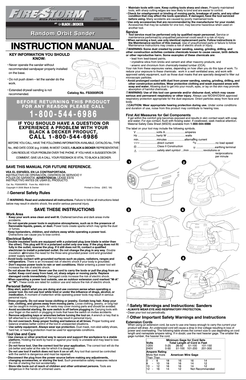 Image de la première page du manuel de l'appareil FS3000ROS