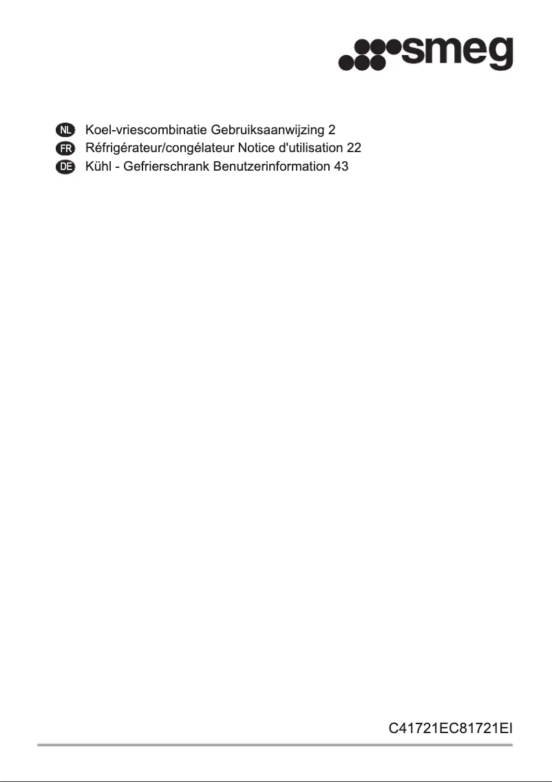 Page 1 de la notice Manuel utilisateur Smeg C41721E