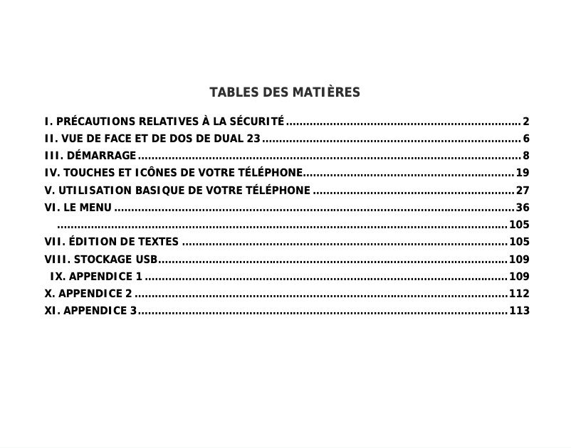 Image de la première page du manuel de l'appareil Dual23