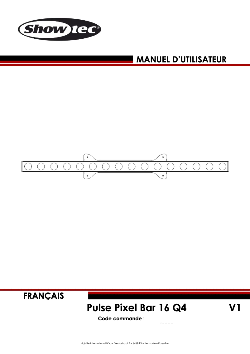 Page n°1 - Manuel utilisateur Showtec Pulse Pixel Bar 16 Q4